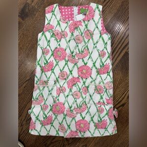 Lilly Pulitzer Little Lilly Classic Shift Dress  Pink Flowers Girls Sz 10